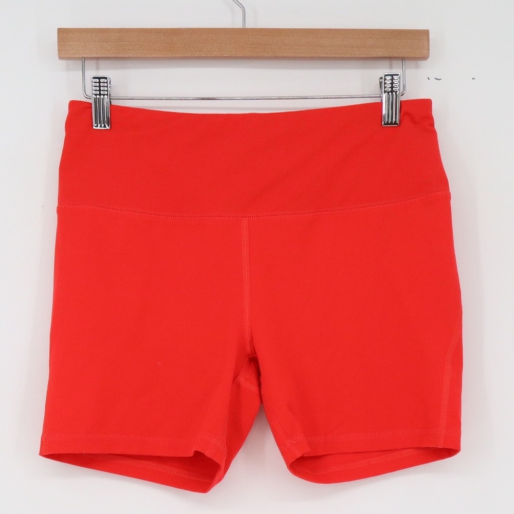 DSG Bike Shorts Womens M Compression Red High Rise Stretch Athletic Excellent